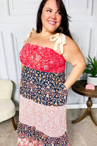 Haptics Vacay Vibes Orange Floral Smocked Tube Top Tiered Maxi Dress 07-01-25 Summer Sale