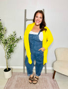 And The Why Sunflower Long Sleeve Open Hoodie Cardigan