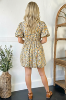 And The Why Freshly Picked Yellow Florals Cotton Bubble Dress