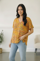 Savannah Jane Sunlit Meadow Floral Top