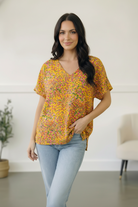 Savannah Jane Sunlit Meadow Floral Top 3XL