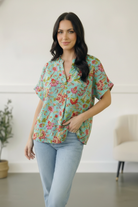 Savannah Jane Jade Garden Easy Does it Blouse
