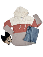 Heimish Ribbed Ultimate Fall Color Block Hoodie