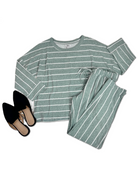 Zia Loungin' in Stripes - Green BoutiqueSimplified