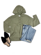 Andree by Unit Devine Olive Hooded Pullover