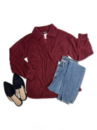 Heimish Completely Irresistible Burgundy Gabby Sweater