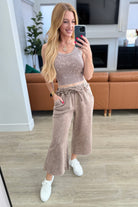 Zenana Acid Wash Wide Leg Sweatpants in Mocha Ave Shops