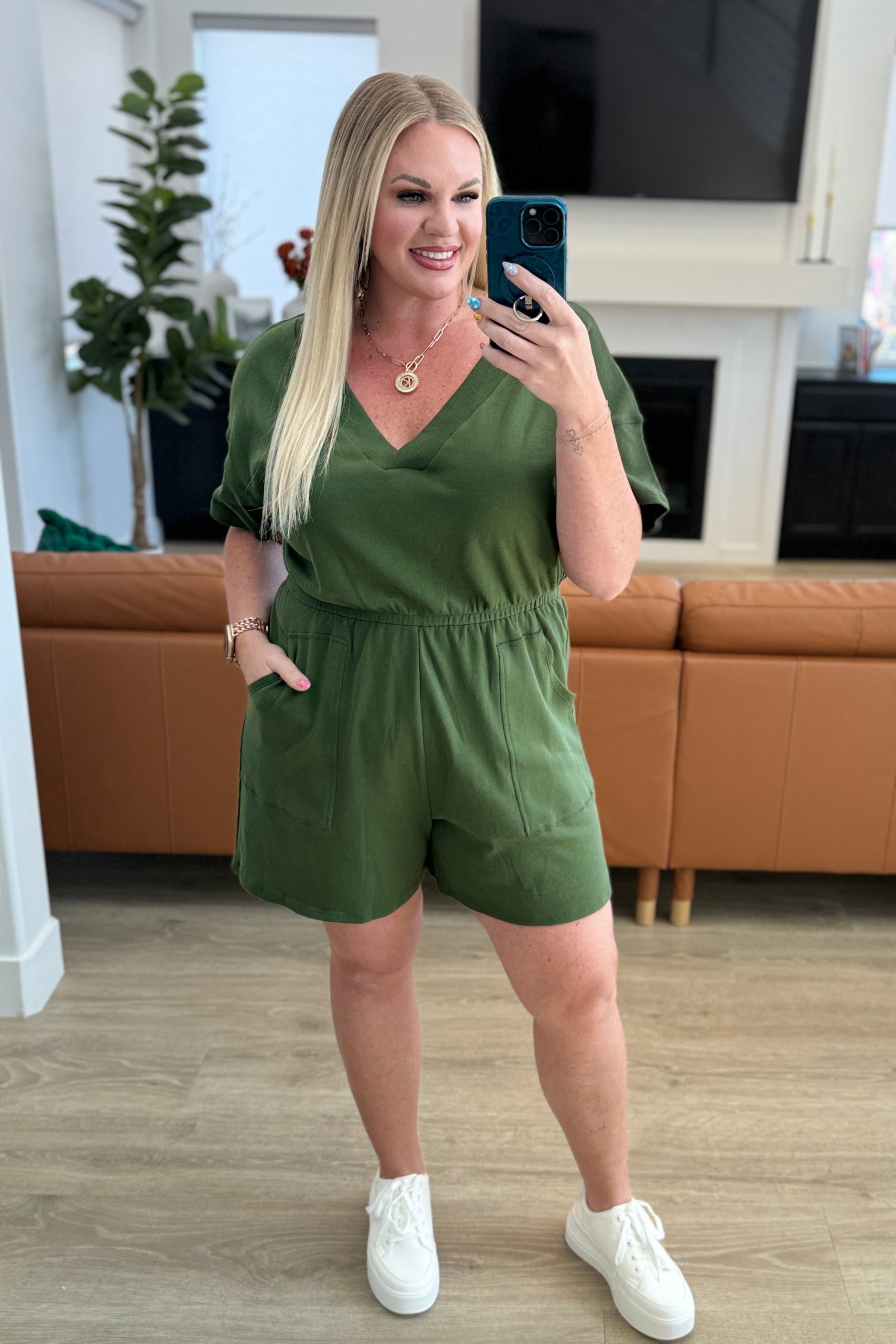 Army green playsuit online