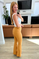 Judy Blue Melinda High Rise Control Top Flare Jeans in Marigold Denim