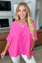 Andree by Unit Feels Like Me Dolman Sleeve Top in Hot Pink Ave Shops