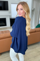 Andree by Unit Feels Like Me Dolman Sleeve Top in Navy Ave Shops
