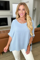 Andree by Unit Feels Like Me Dolman Sleeve Top in Chambray Ave Shops