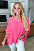 Andree by Unit Feels Like Me Dolman Sleeve Top in Bubble Gum Pink Ave Shops