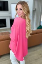Andree by Unit Feels Like Me Dolman Sleeve Top in Bubble Gum Pink Ave Shops