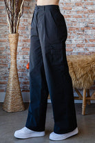 First Love Black Cargo Wide Leg Trousers