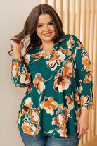 Sew n Love I Think Different Top in Teal Floral Ave Shops