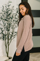 Haptics I Want You so Bad Henley Ribbed Pull Over Womens