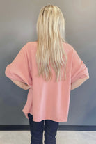 Dear Scarlett I'm Blushing Rose Waffle Knit Dolman