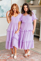 GeeGee Lavender Tiered Ruffled Dress Dresses