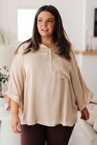 Andree By Unit In Your Thoughts Oversized Dolman Sleeve Top in Champagne Ave Shops