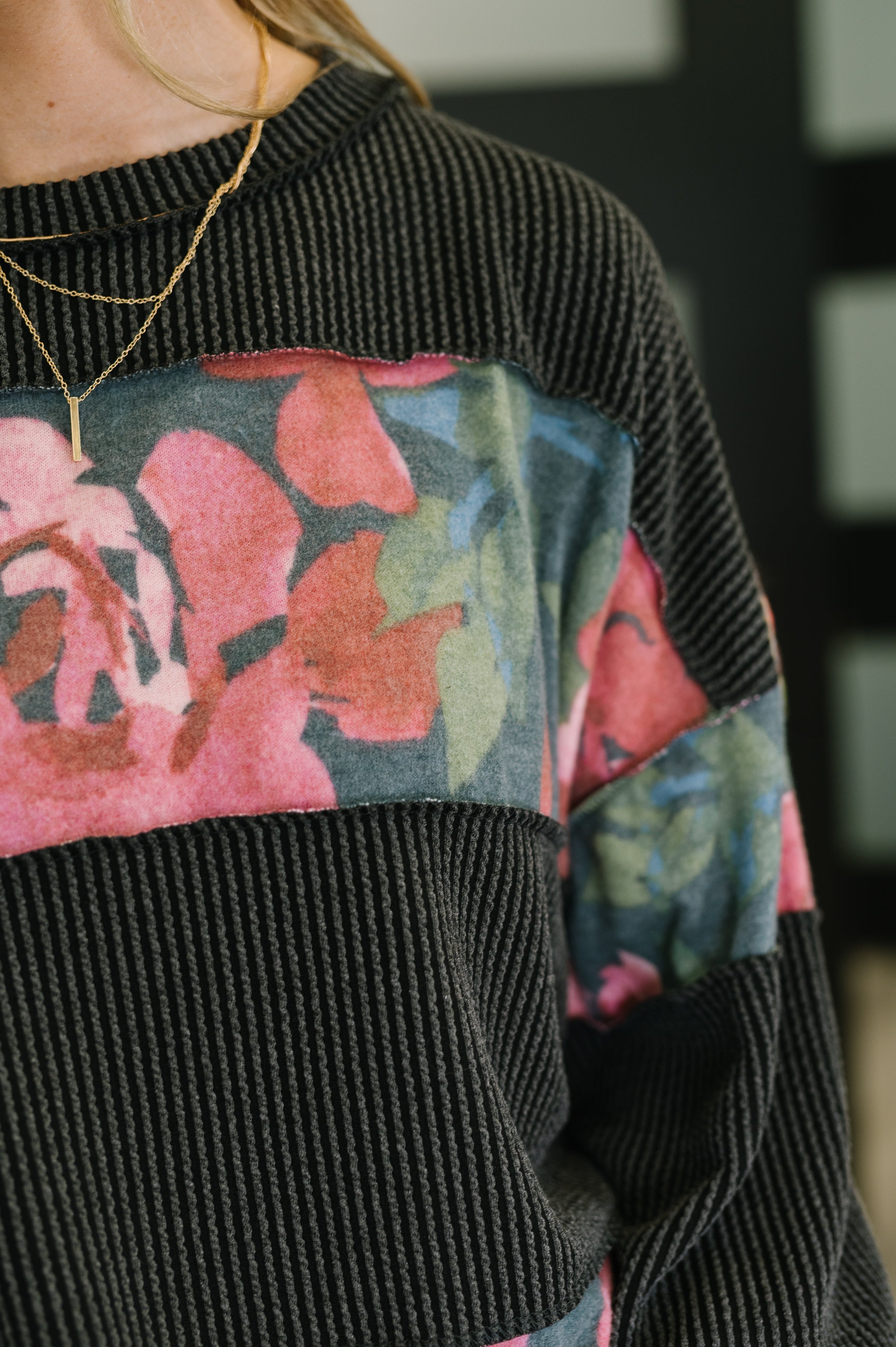 Haptics In the Spotlight Contrast Pullover Womens