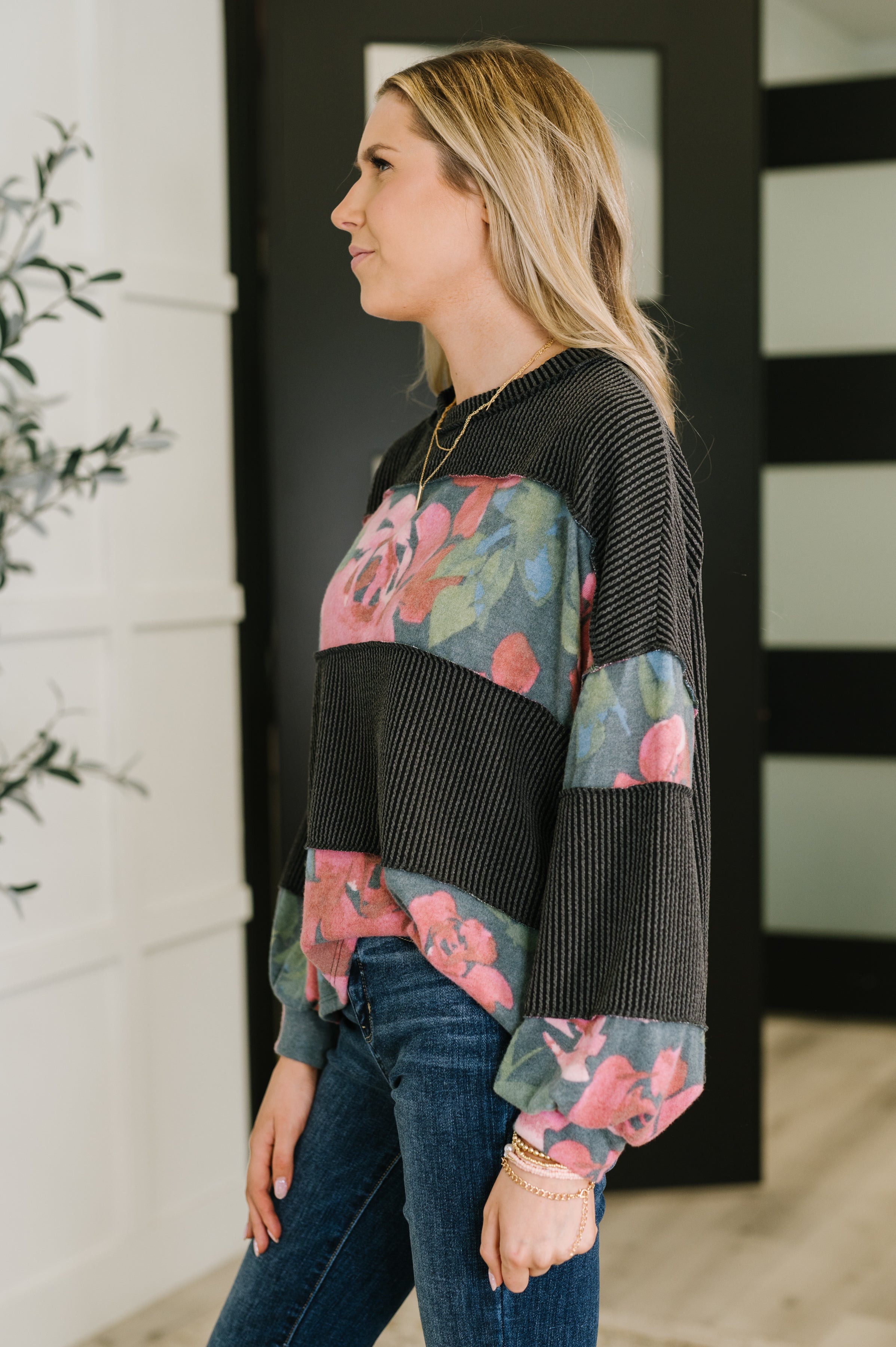Haptics In the Spotlight Contrast Pullover Womens