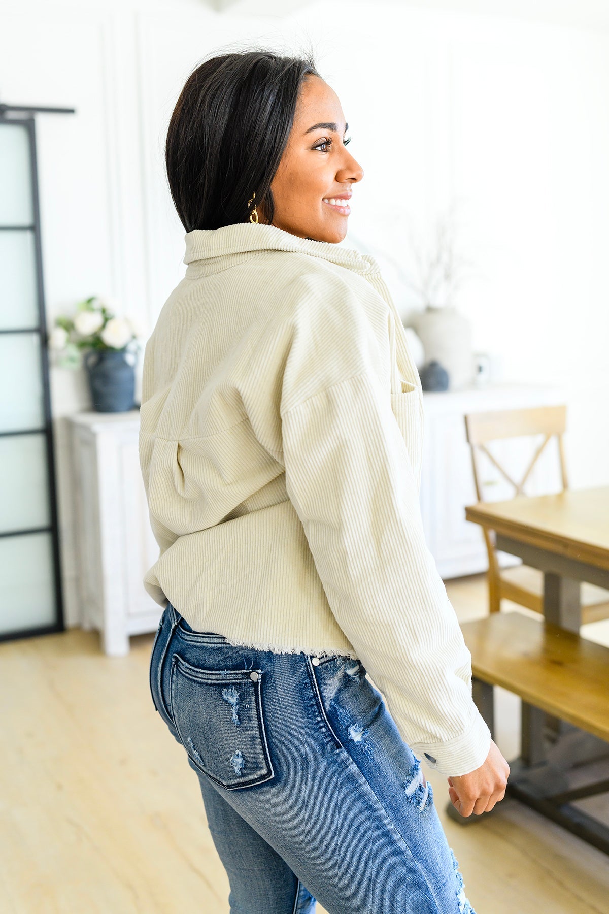 Invested in You Corduroy Shacket Tops