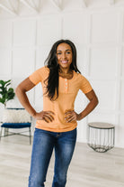 White Birch It Figures Scoop Neck Top Tops