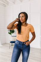 White Birch It Figures Scoop Neck Top Tops