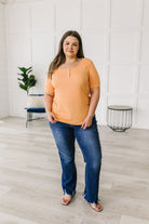 White Birch It Figures Scoop Neck Top Tops