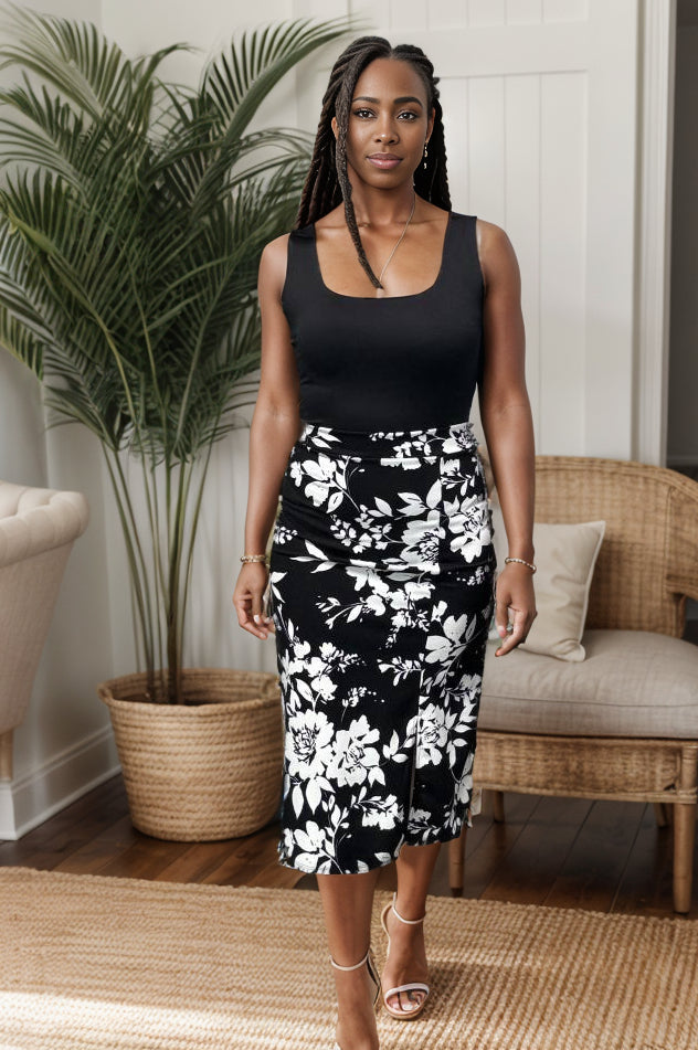 Heimish It's a Beautiful Day Floral Midi Skirt Boutique Simplified
