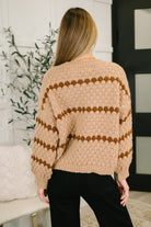 Haptics Ivy Lane Textured Sweater in Taupe Womens