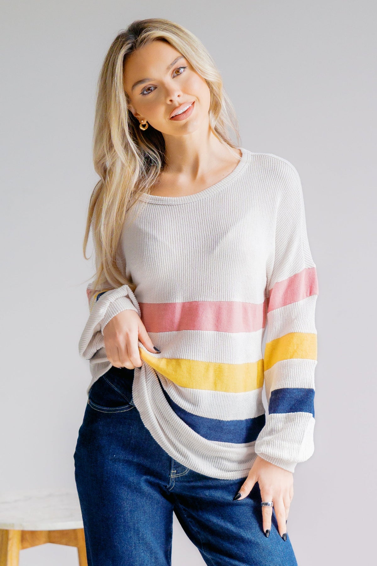 Hailey & Co Radiant Skies Striped Pullover