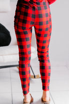 Winter Hearth Red Buffalo Plaid Leggings