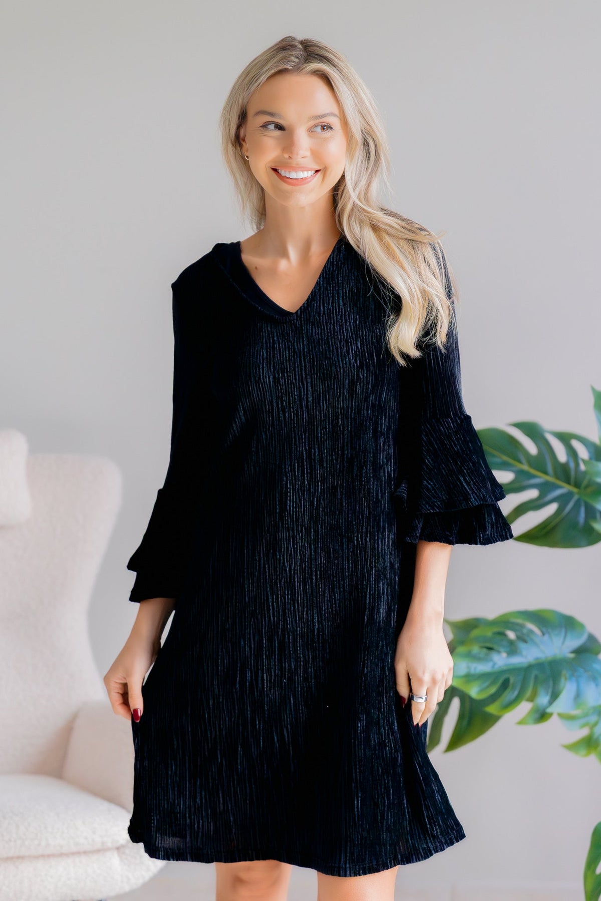 Jade by Jane Twilight Elegance Black Glitter Dress