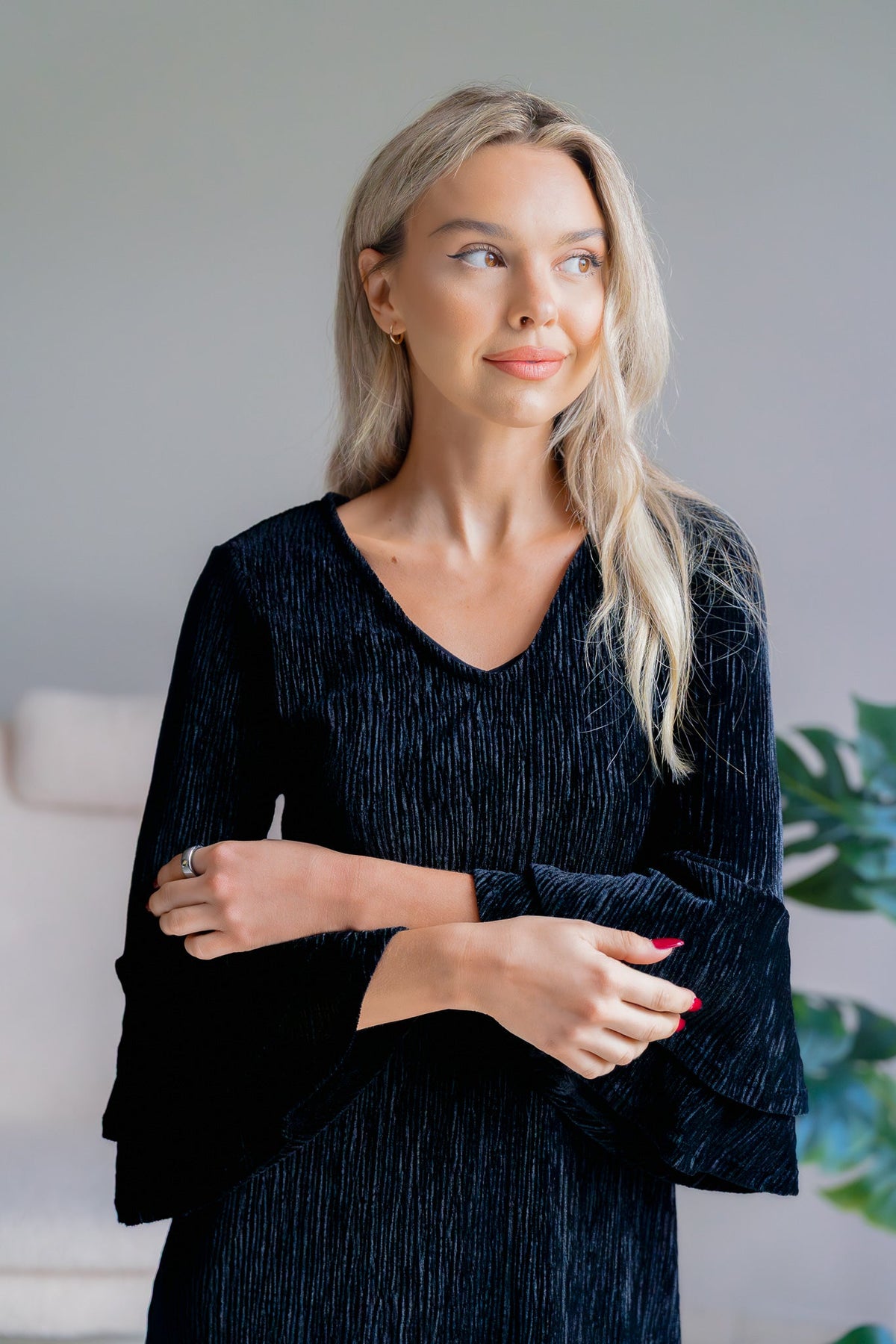 Jade by Jane Twilight Elegance Black Glitter Dress