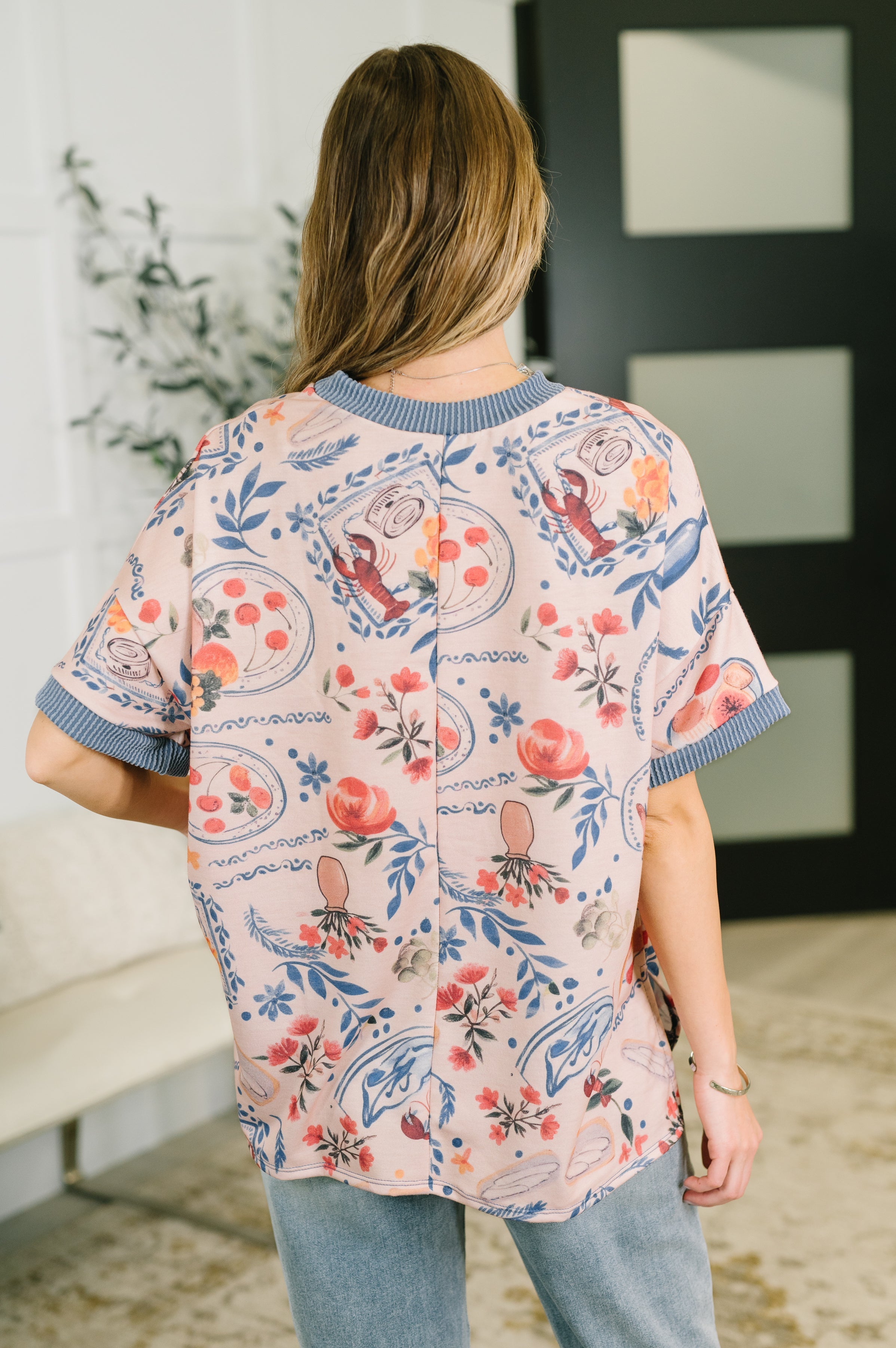 Haptics Jane of All Trades Lobster Graphic Relaxed Tee Womens