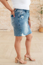 Judy Blue Carol High Rise Rigid Magic Denim Skirt Ave Shops