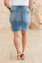 Judy Blue Carol High Rise Rigid Magic Denim Skirt Ave Shops