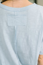 Dear Scarlett Just Like That Relaxed Heather Tee in Blue Womens