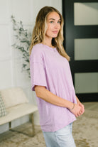 Dear Scarlett Just Like That Relaxed Heather Tee in Lilac Womens