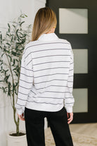 One Eleven North Just My Stripe Zipper Top Womens