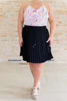 Jodifl Just a Flirt Pleated Skirt in Black Ave Shops