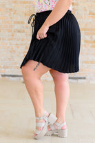 Jodifl Just a Flirt Pleated Skirt in Black Ave Shops