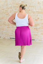 Jodifl Just a Flirt Pleated Skirt in Magenta Ave Shops