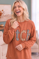 Kori Basic Witch Plaid Patch Sweatshirt