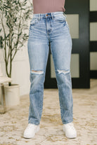 Judy Blue Kayla High Waist Rigid Magic Slim Straight Womens