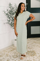 Polagram Keep Me Comfy Casual Maxi Dress in Green Womens