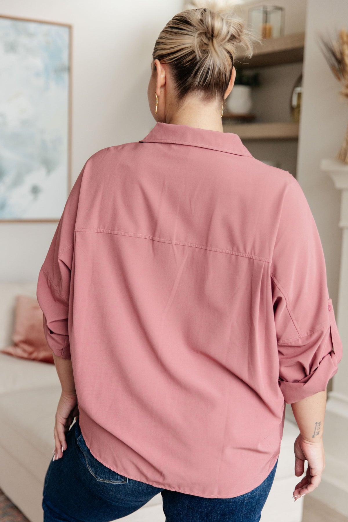 Andree By Unit Keep it Profesh Button Up Top Tops