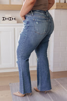 Judy Blue Kiana High Rise Heavy Destroy Flare Jeans Jeans